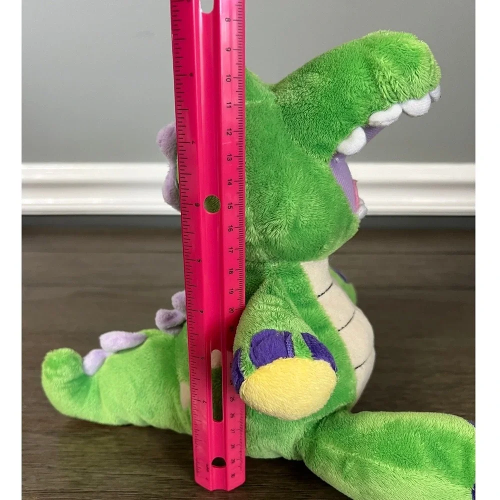Nuby Green Dinosaur Plush Stuffed Animal Luv n Care Purple Scales  Toy